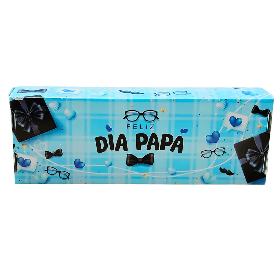 CAJA DIA DEL PADRE 3 ALFAJORES CELESTE 3