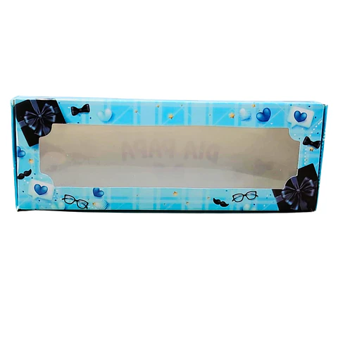 CAJA DIA DEL PADRE 3 ALFAJORES CELESTE