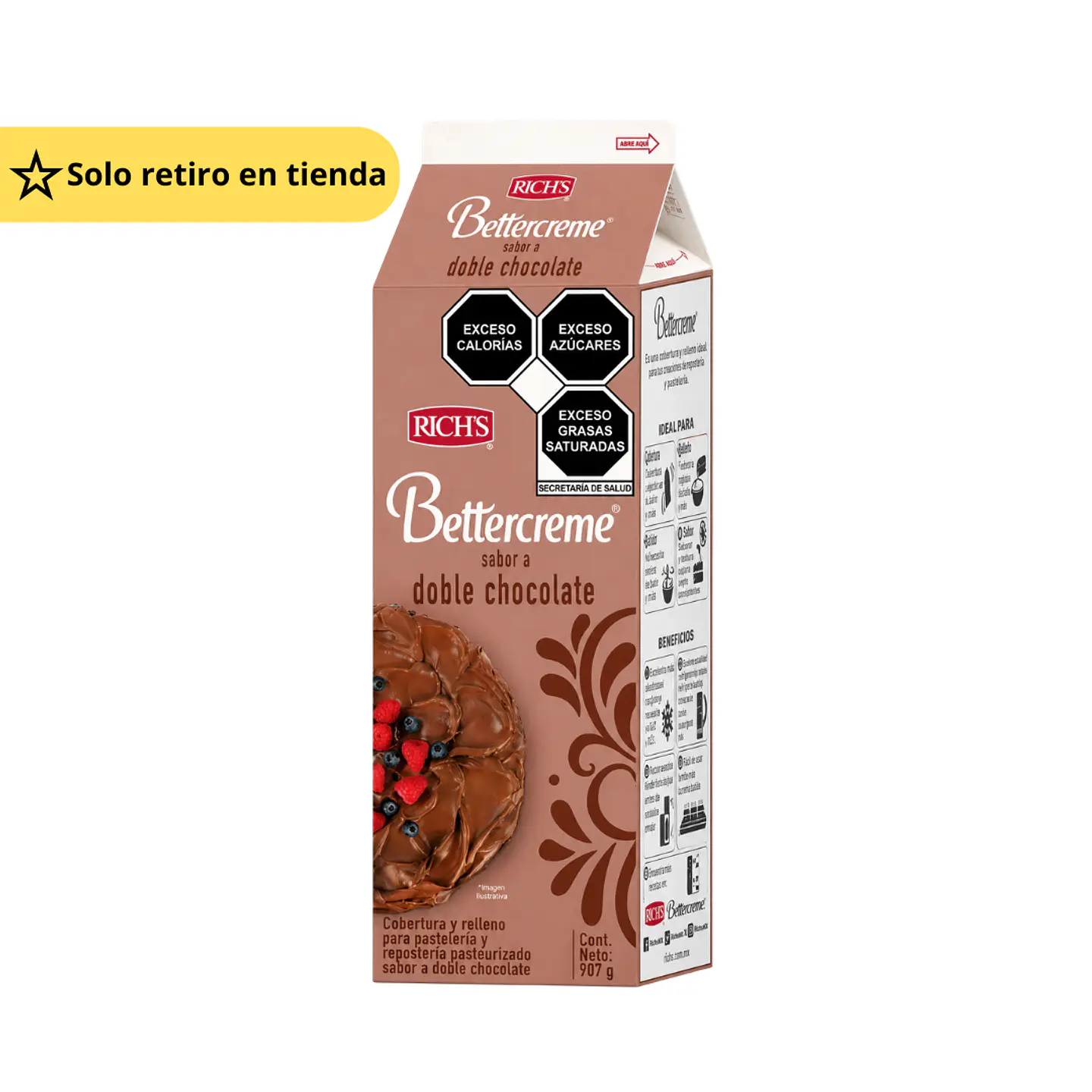BETTERCREME DOBLE CHOCOLATE 907G RICHS 1
