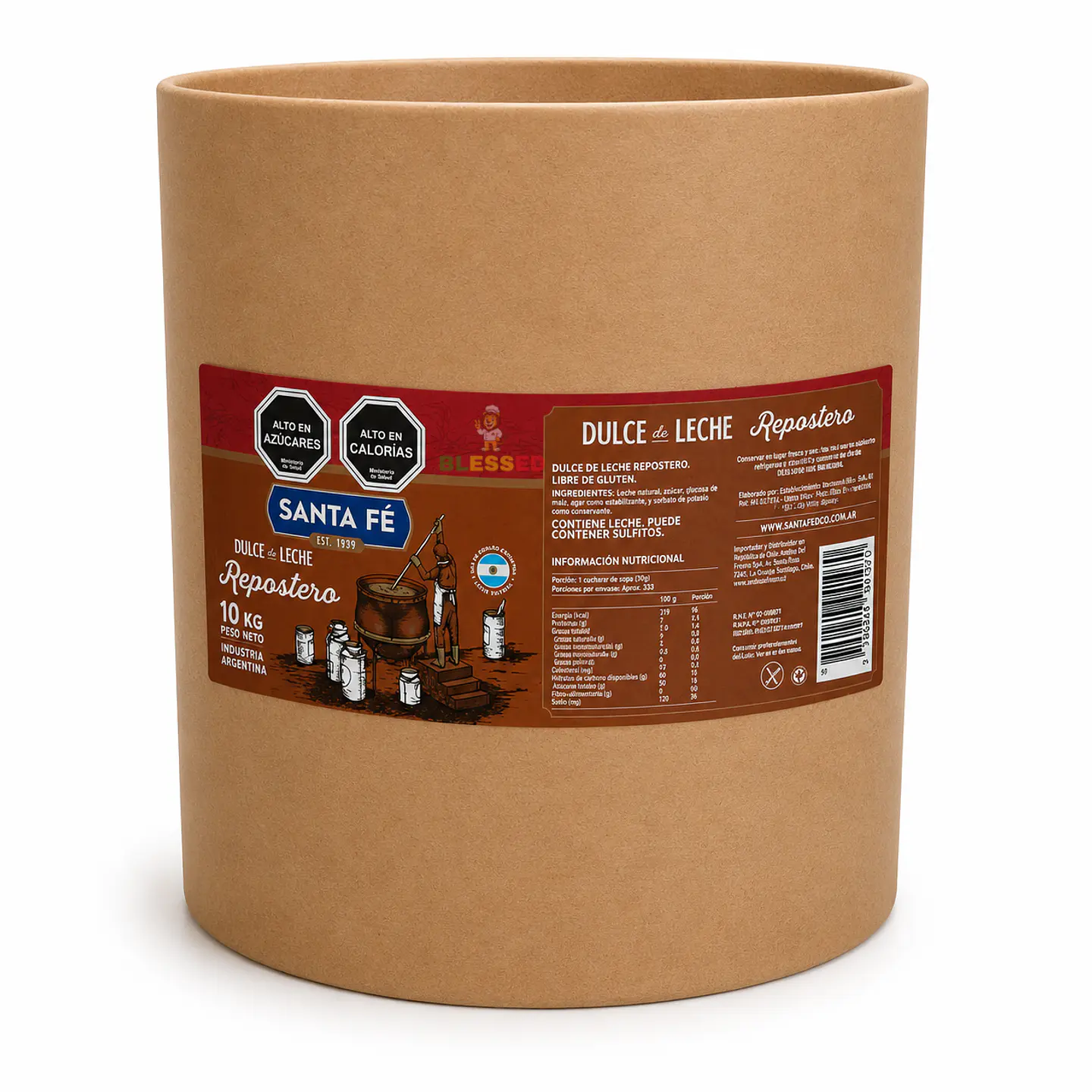 DULCE DE LECHE REPOSTERO SANTA FE 10 KG. 1
