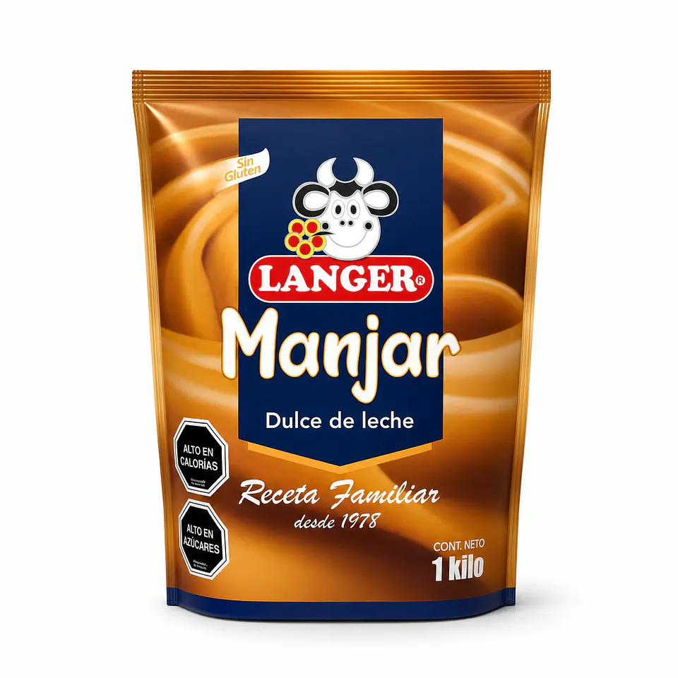 DULCE DE LECHE LANGER PREMIUM 1 KG 1
