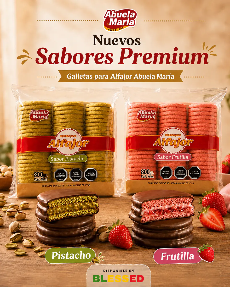 GALLETA DE ALFAJOR ABUELA MARIA FRUTILLA 800G 2