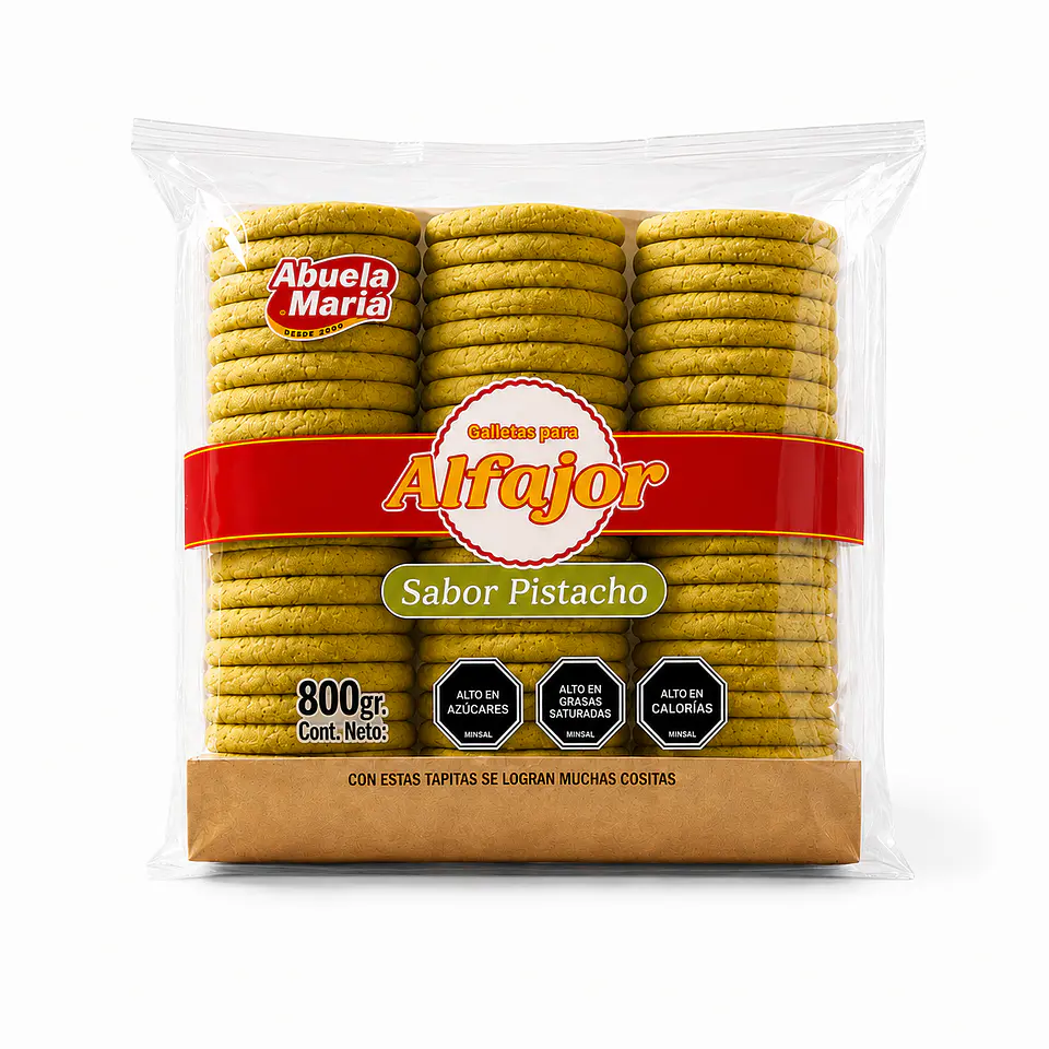 GALLETA DE ALFAJOR ABUELA MARIA PISTACHO 800G 1