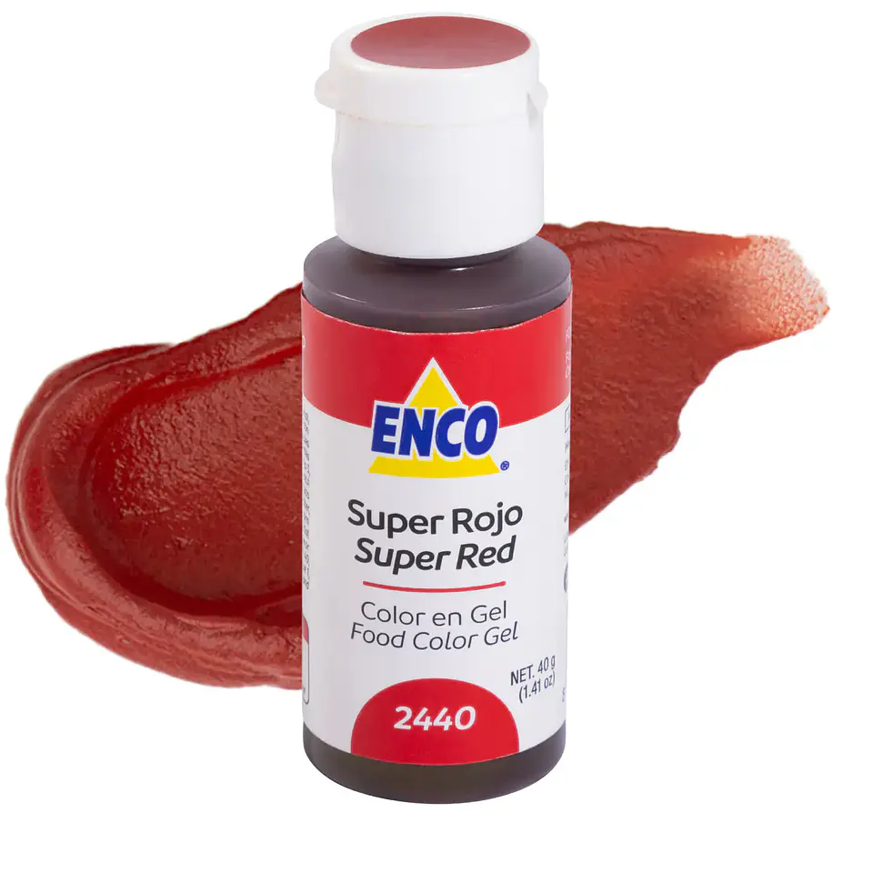 COLORANTE GEL 40GR SUPER ROJO ENCO 1