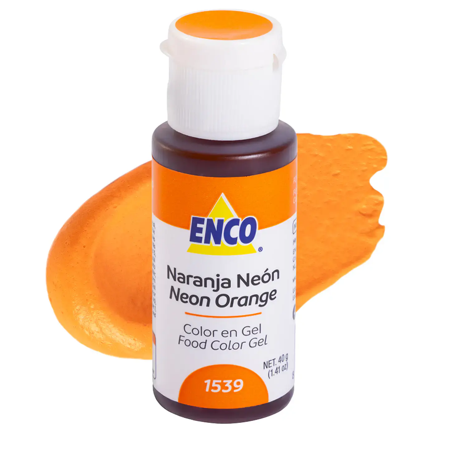 COLORANTE GEL 40GR NARANJA NEÓN ENCO 1