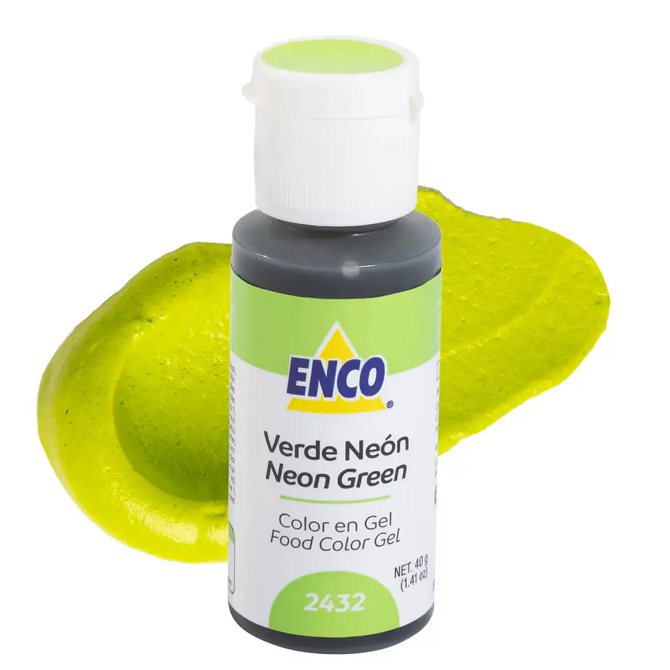 COLORANTE GEL 40GR VERDE NEÓN ENCO 1