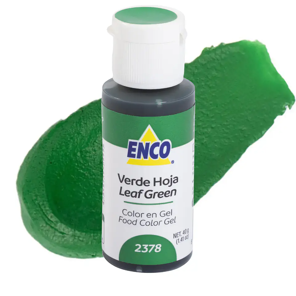COLORANTE GEL 40GR VERDE HOJA ENCO 1