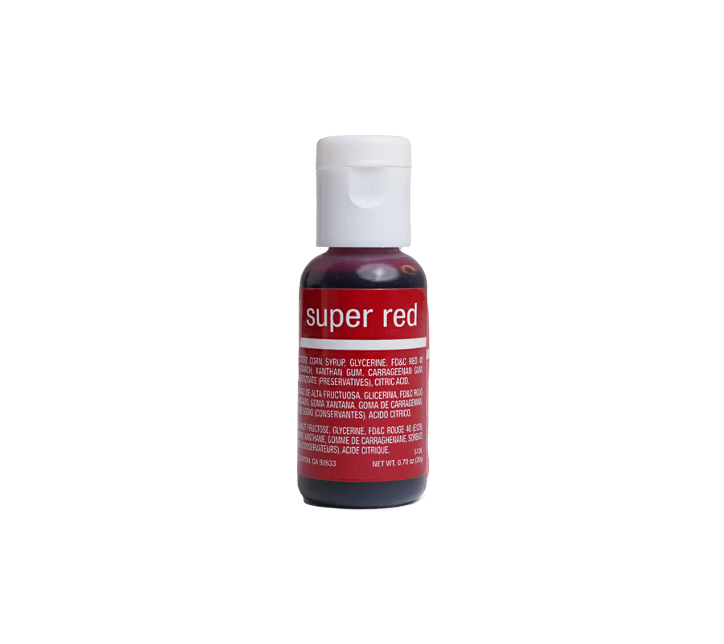 COLORANTE GEL 20GR CHEFMASTER · SUPER RED 1