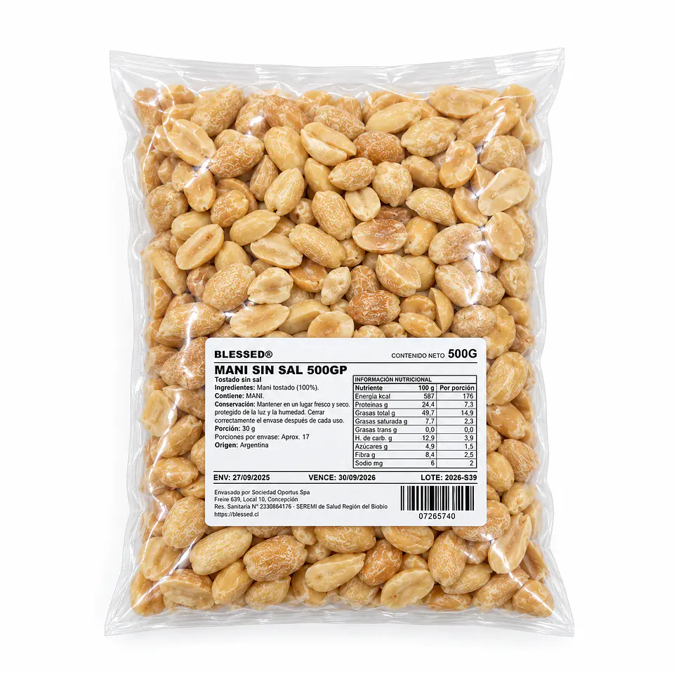 MANI SIN SAL 500GR 1