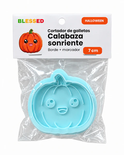 CORTADOR GALLETA HALLOWEEN CALABAZA SONRIENTE 7 CM