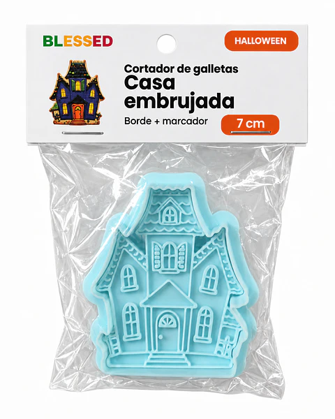CORTADOR GALLETA HALLOWEEN CASA EMBRUJADA 7 CM