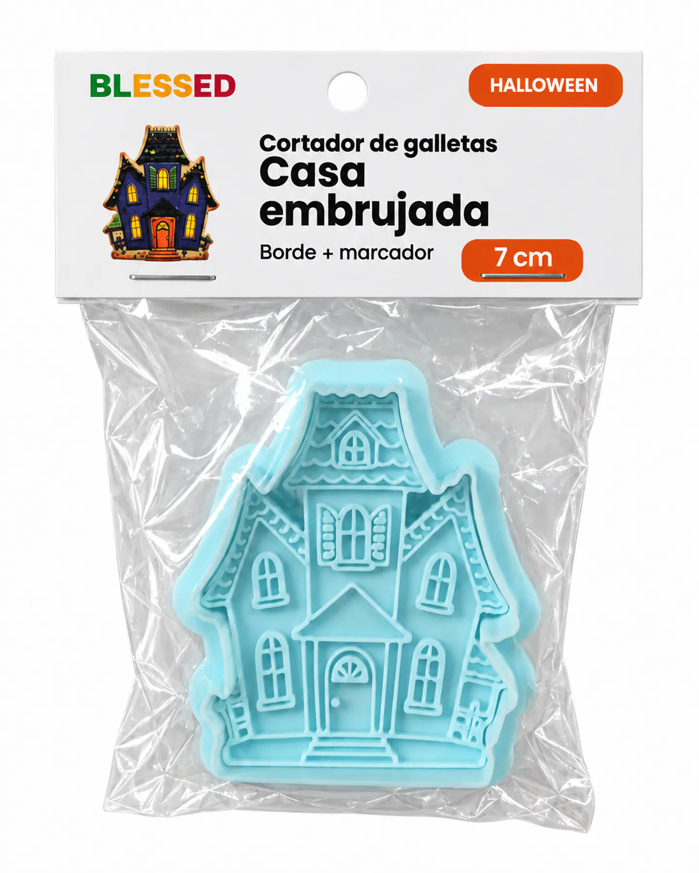 CORTADOR GALLETA HALLOWEEN CASA EMBRUJADA 7 CM 1