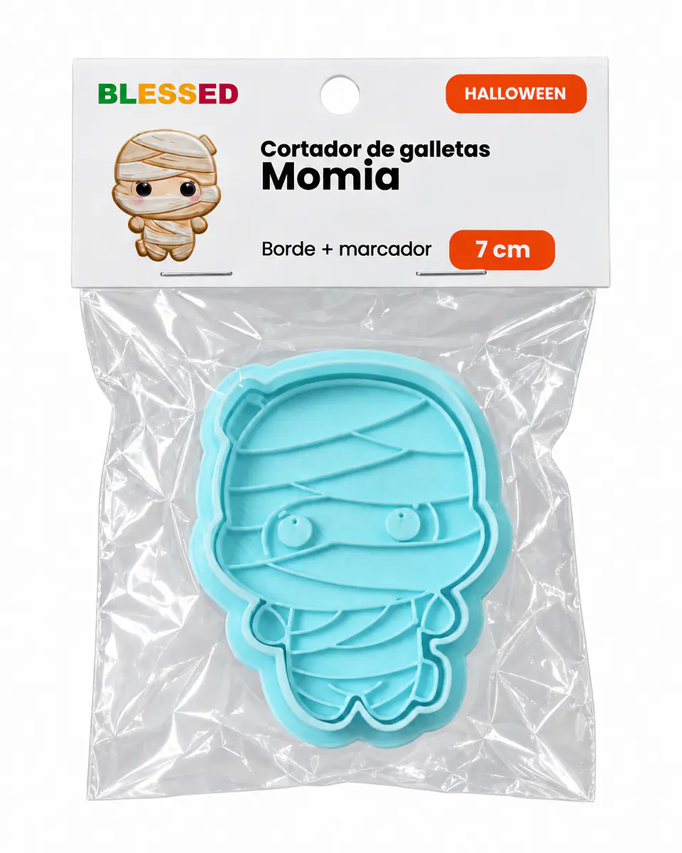 CORTADOR GALLETA HALLOWEEN MOMIA 7 CM 1