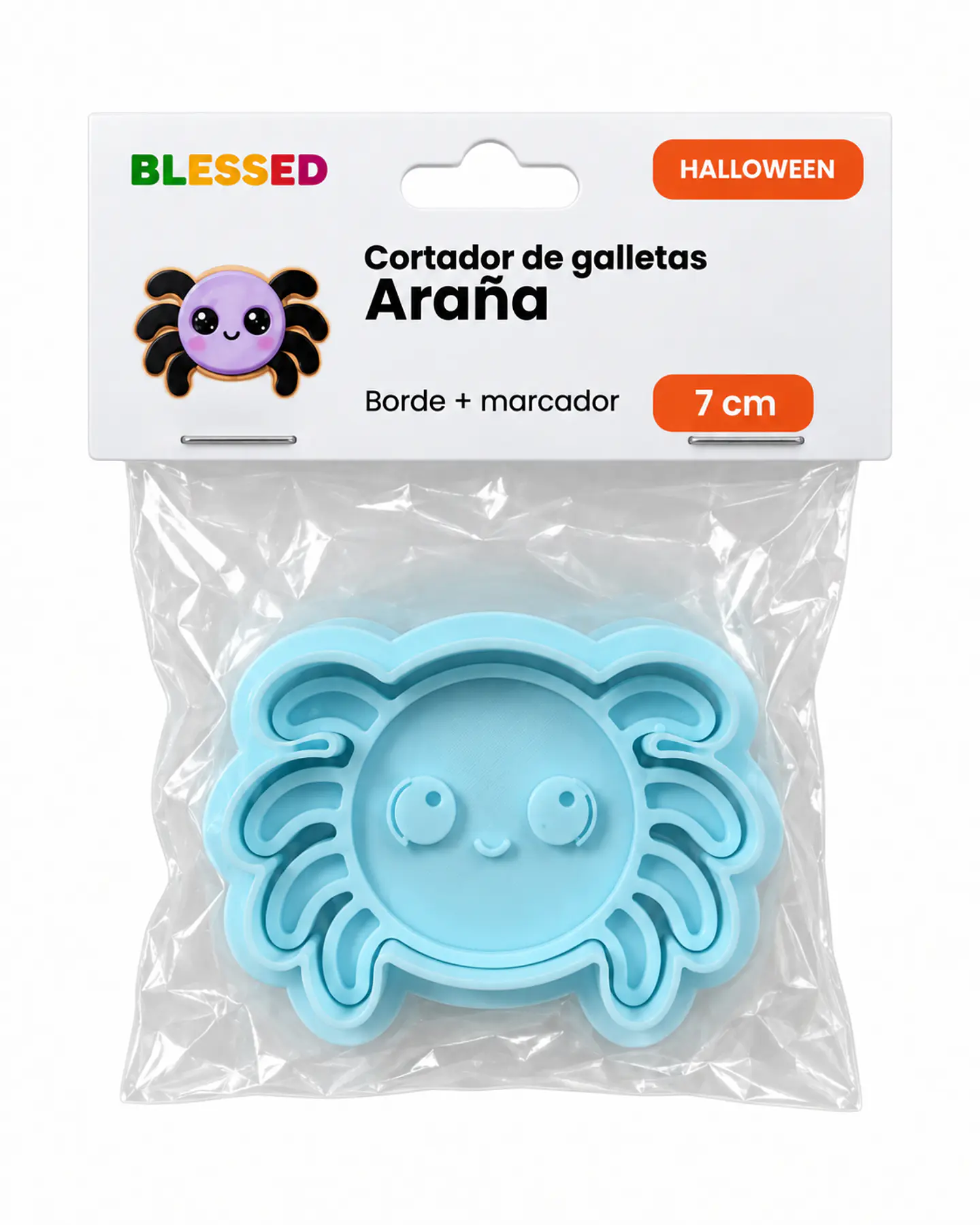 CORTADOR GALLETA HALLOWEEN ARAÑA 7 CM 1