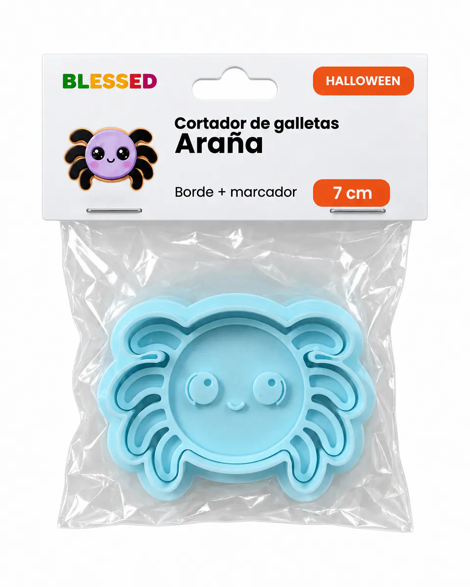 CORTADOR GALLETA HALLOWEEN ARAÑA 7 CM 1