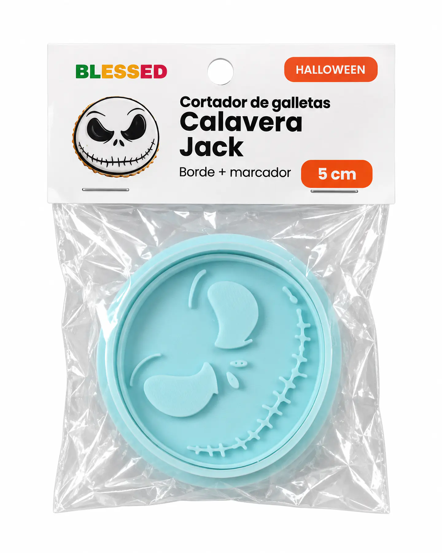 CORTADOR GALLETA HALLOWEEN CALAVERA JACK 5 CM 1
