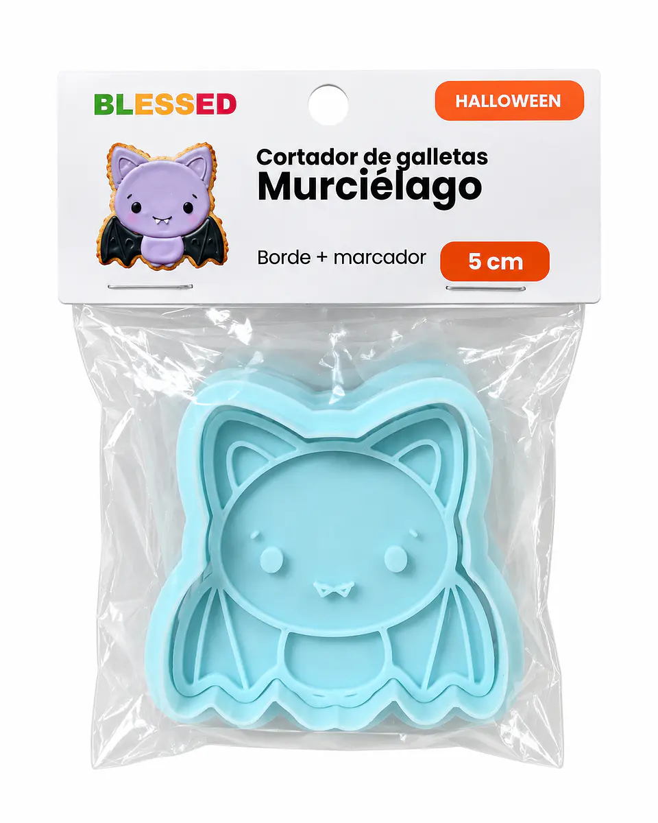 CORTADOR GALLETA HALLOWEEN MURCIÉLAGO 5 CM 1