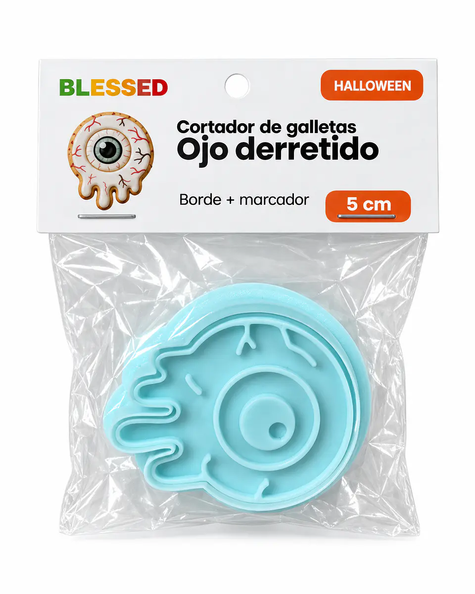 CORTADOR GALLETA HALLOWEEN OJO DERRETIDO 5 CM 1