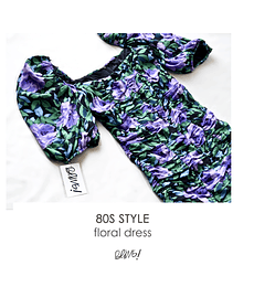 Floral 80s style dress
