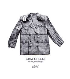 Gray checks blazer