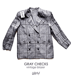 Gray checks blazer