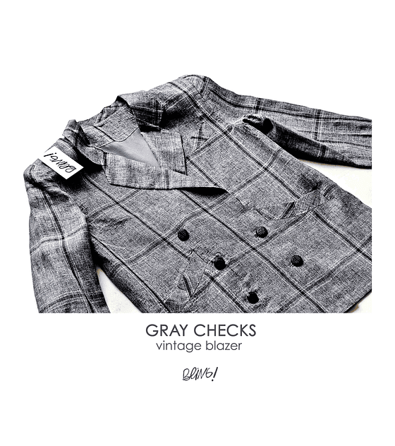 Gray checks blazer