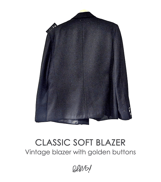 Soft black classic blazer