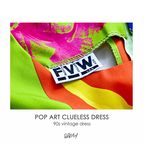 90s pop art clueless dress 