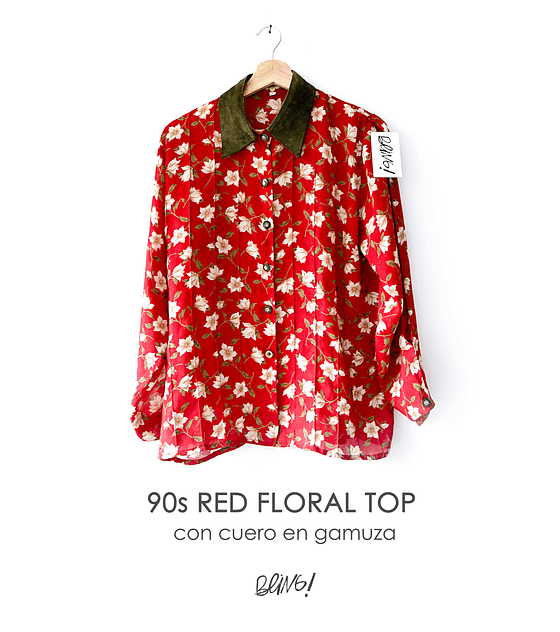 90s floral blouse