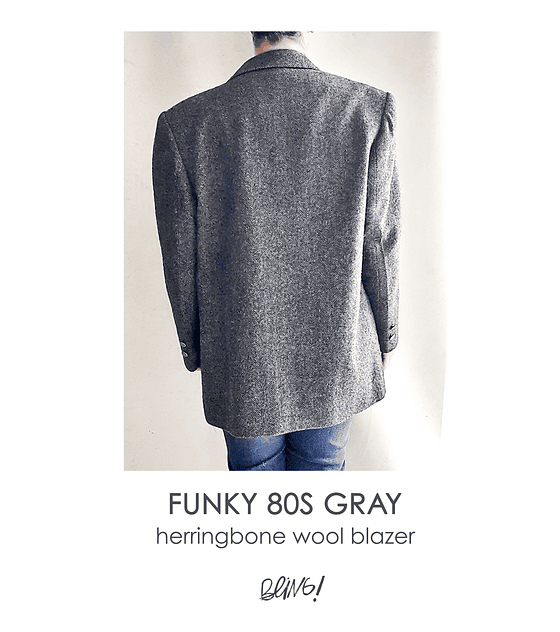 Funky 80s gray blazer 