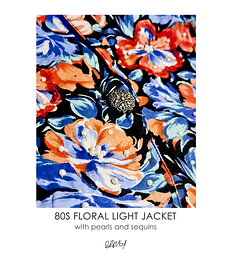 80s floral light jacket