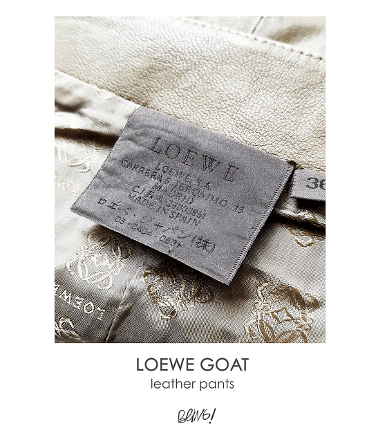 LOEWE goat leather pants