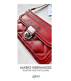 Mario Hernandez red mini purse