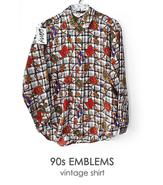 90s vintage emblems blouse