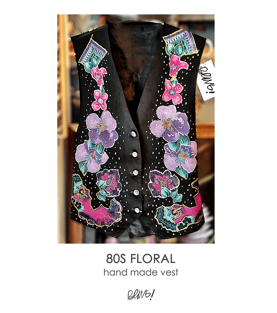 80s floral vest 