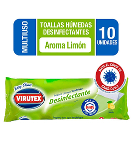 Trapero húmedo desinfectantes desechables  limón 10 un