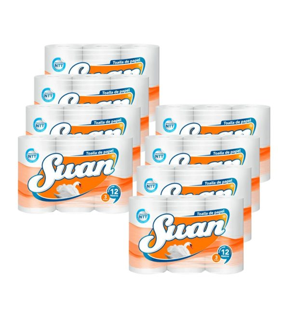 Manga Toalla de Papel SWAN – 24 Rollos de 12 metros  
