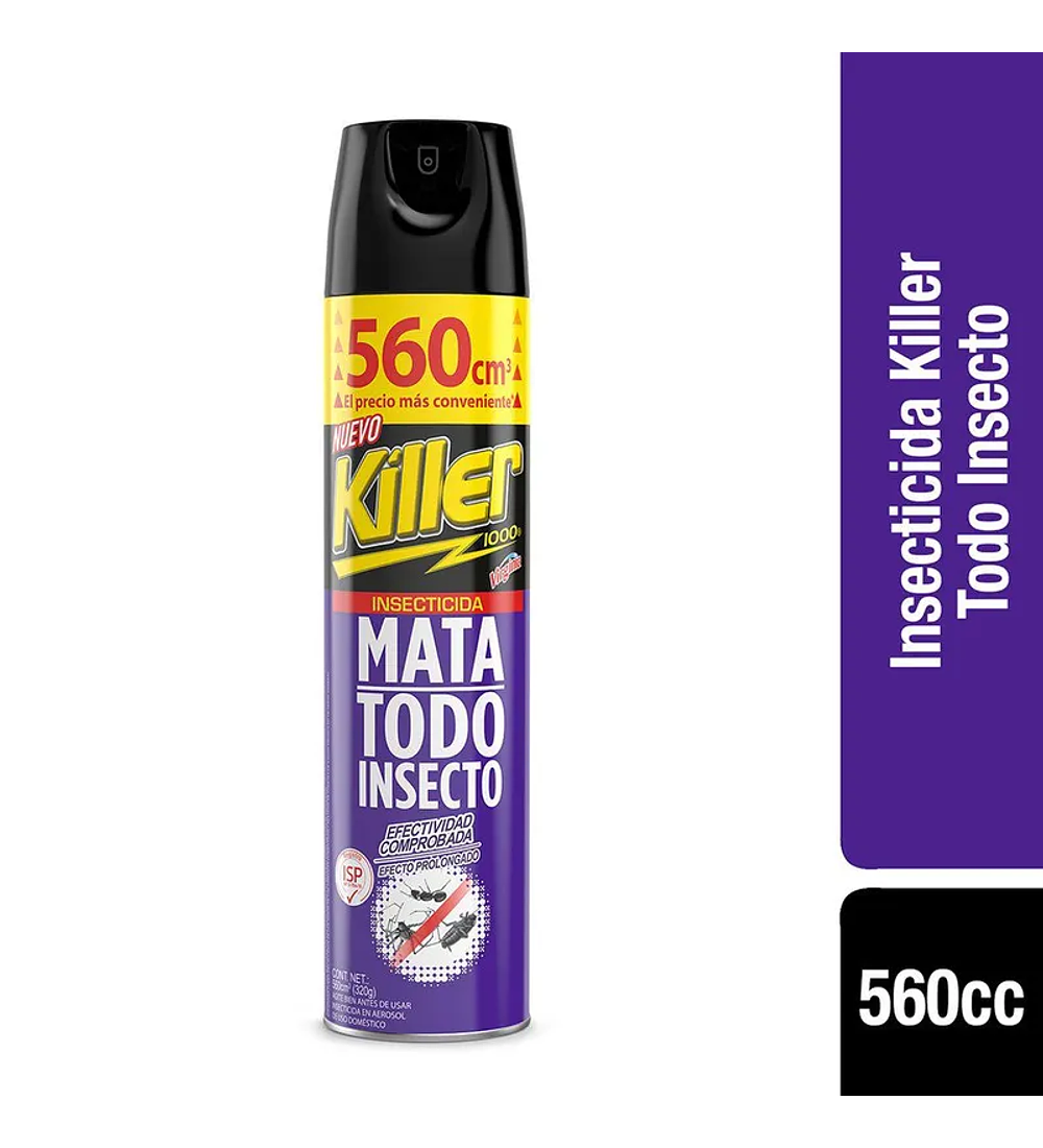 INSECTICIDA KILLER  MATA TODO INSECTO 560cc