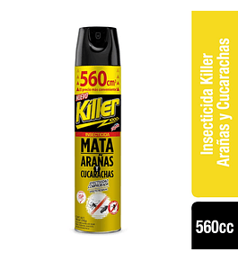 INSECTICIDA KILLER MATA ARAÑAS Y CUCARACHAS 560cc