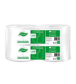 Toalla de papel económico 250 m. hoja simple (2 rollos)