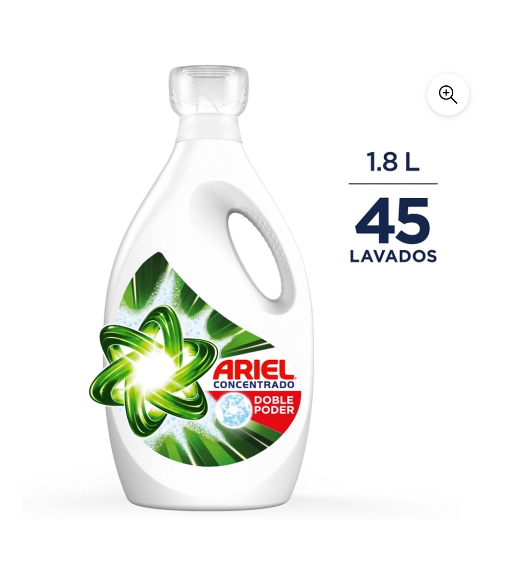 Detergente de ropa líquido Ariel 1,8L