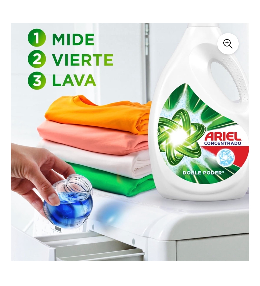 Detergente de ropa líquido Ariel 1,8L