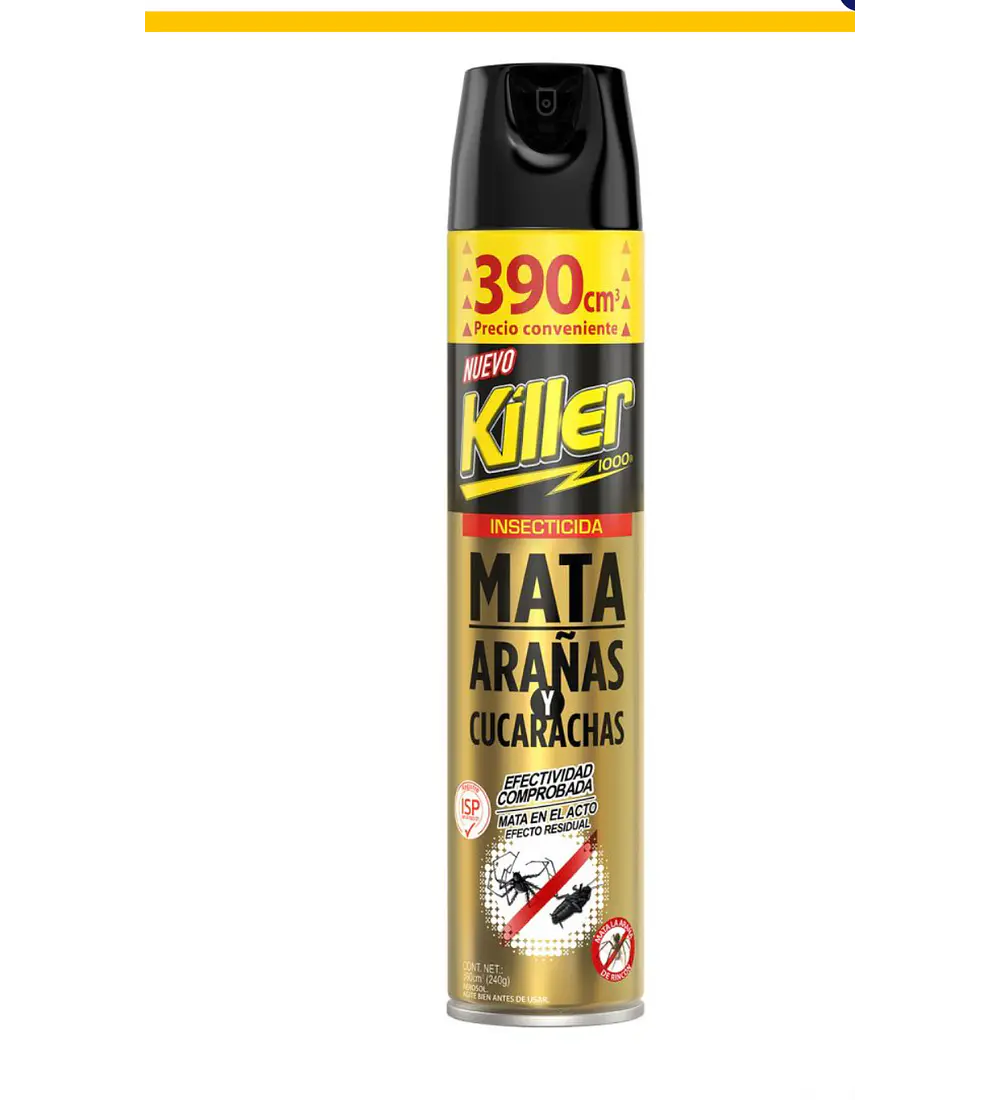 Killer Insecticida Arañas y Cucarachas Aerosol 390 cc