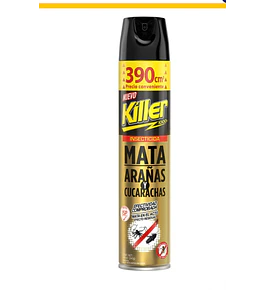 Killer Insecticida Arañas y Cucarachas Aerosol 390 cc