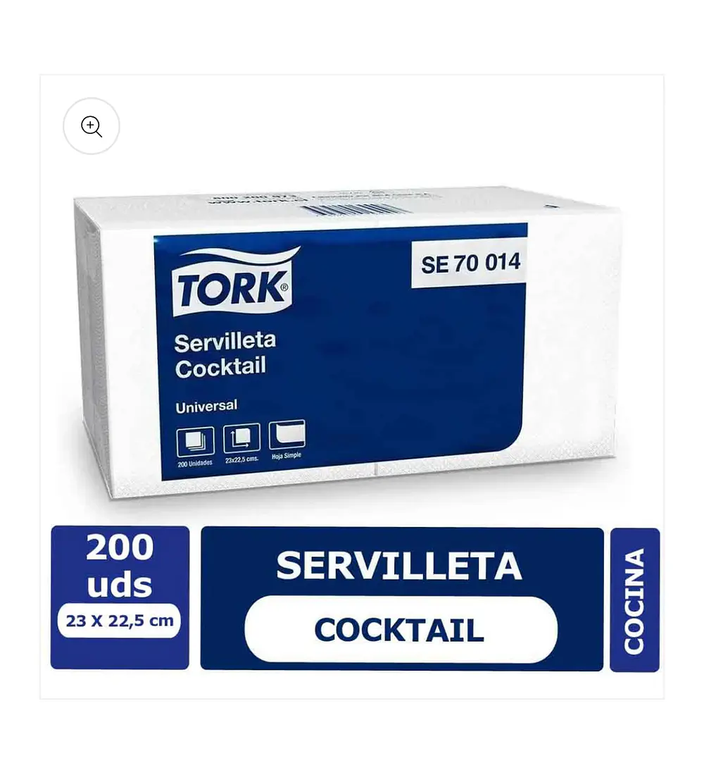 Servilleta Cocktail 200 Unidades Tork