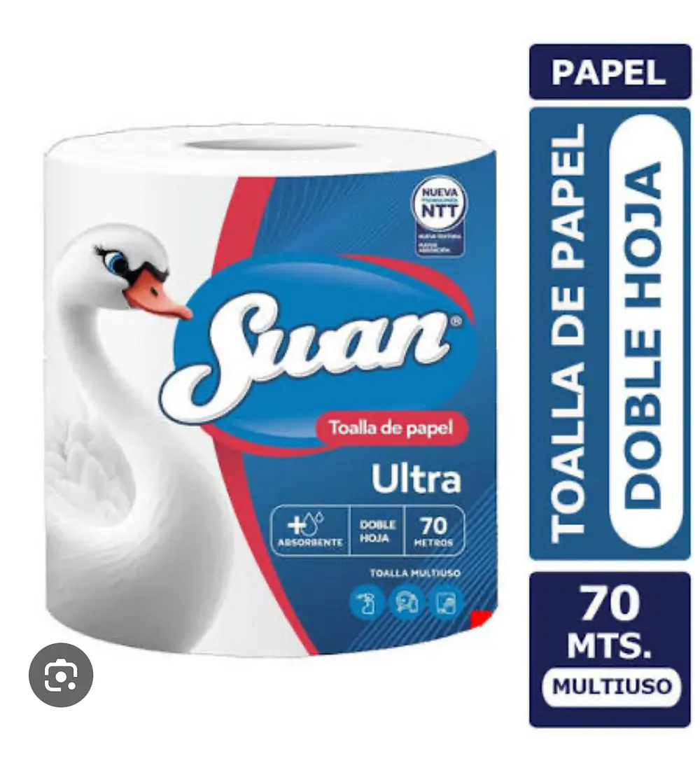 Toalla De Papel Swan 70 Mts. Doble Hoja 