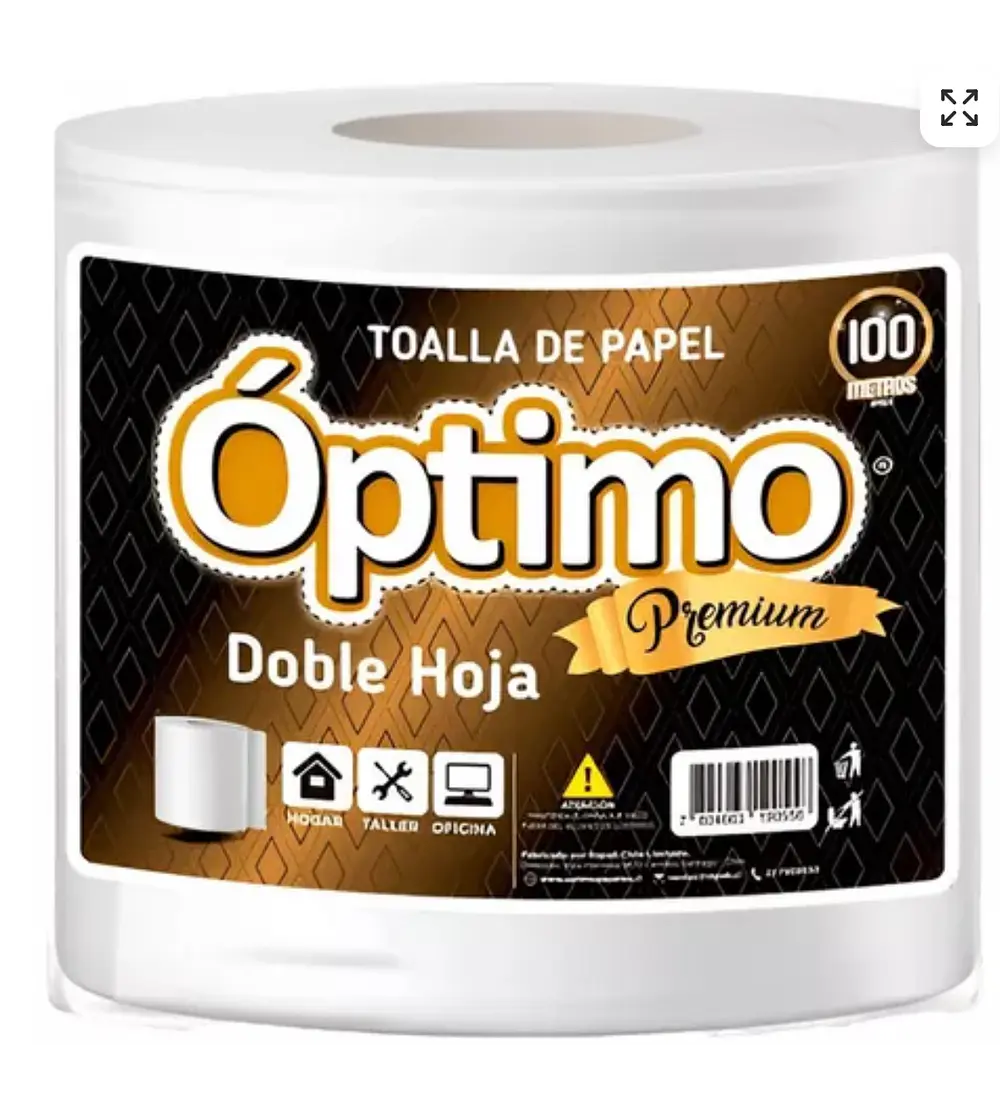 TOALLA PAPEL OPTIMO 100 METROS DOBLE HOJA