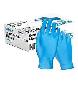 GUANTES DE NITRILO AZUL 100 unid. Talla S