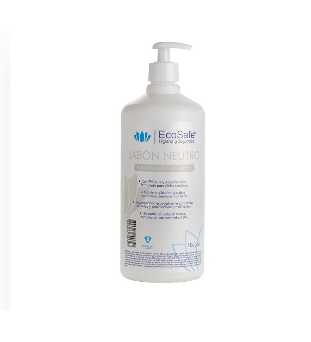 Jabón Líquido Glicerina Neutro 1 Litro Ecosafe