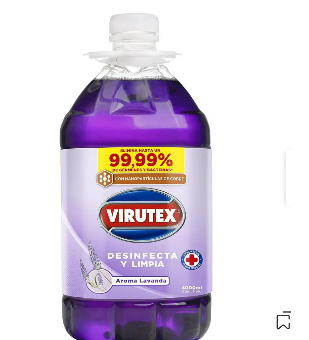 Limpiador Líquido Desinfectante Virutex Lavanda 4 Lts.